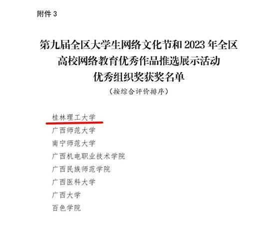 03我校荣获第九届全区大学生网络文化节和2023年全区高校网络教育优秀作品推选展示活动优秀组织奖